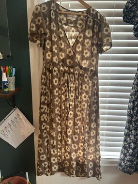 Christy Dawn Mocha Daisy Floral Maxi Dress